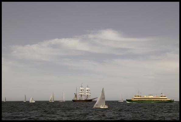 Boats between the Heads - Sydney Harbour