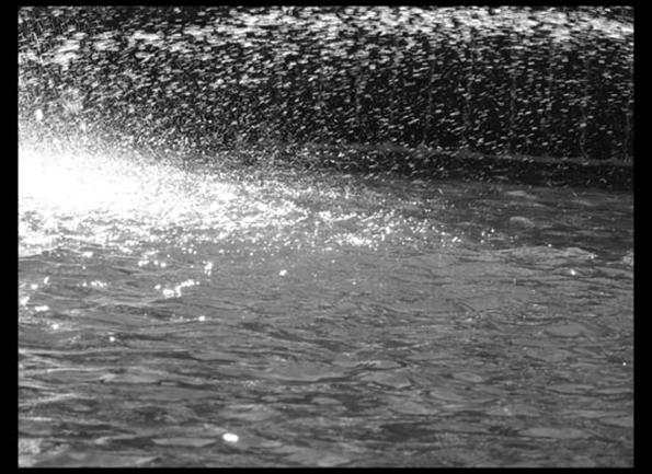 water detail of Sydney's Archibald Fountain backlit 3