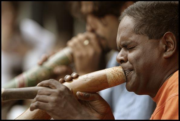 Didgeridoo Players at Circular Quay