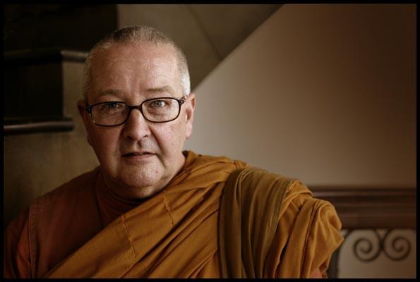 A portrait of a Buddhist monk to the QVB in Sydney