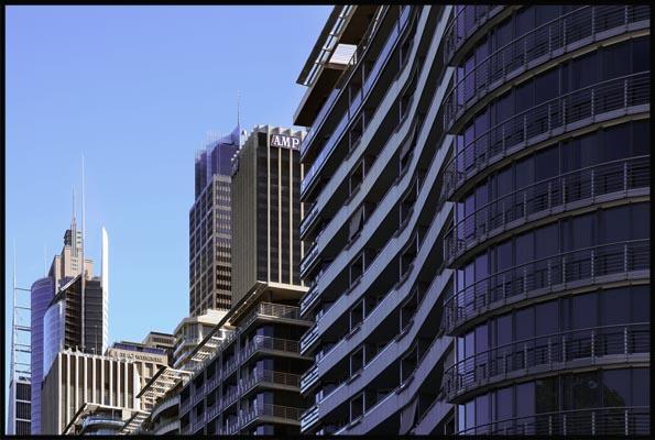 Sydney city buildings on Macquarie Street
